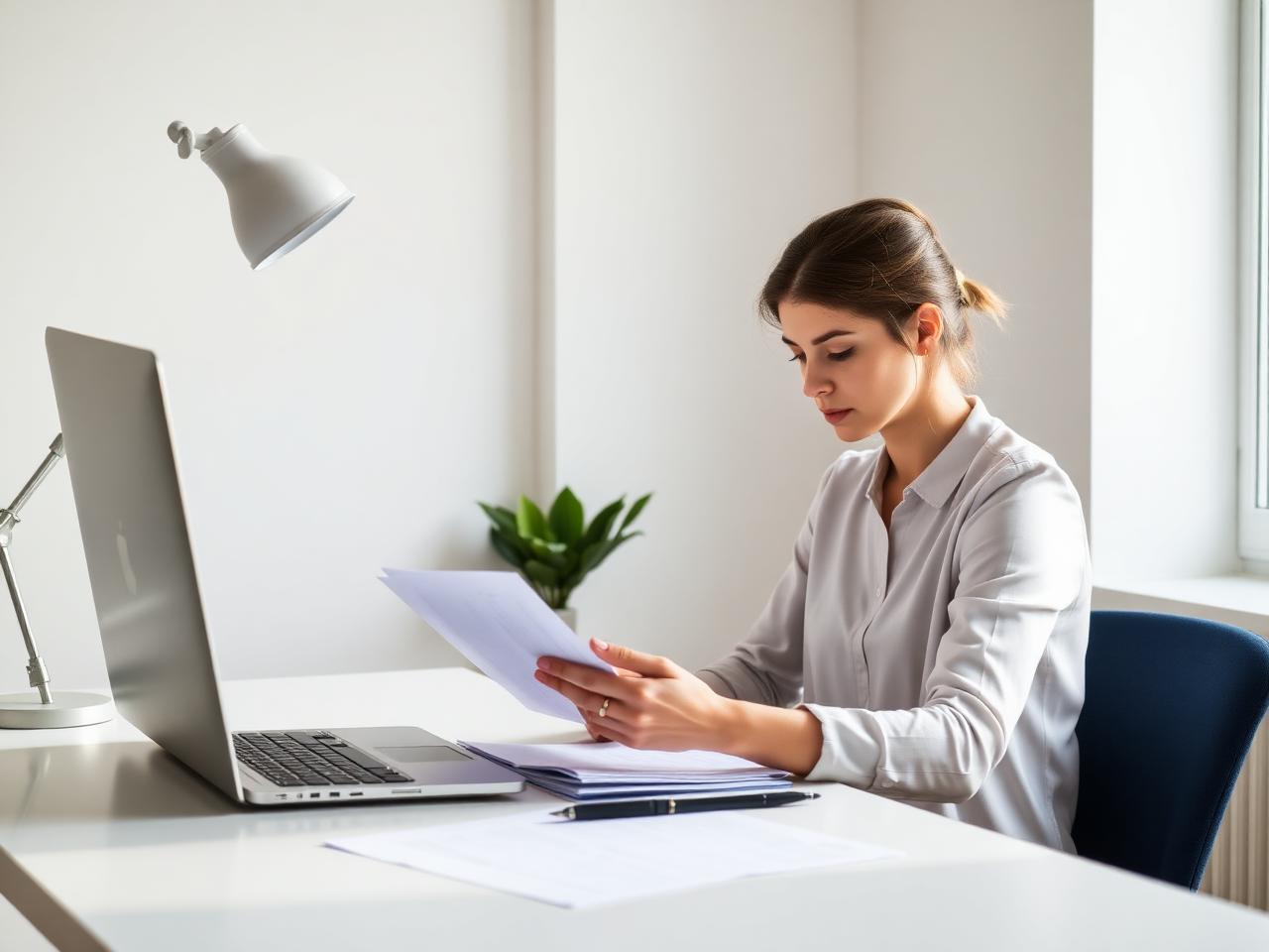 Empresária analisando documentos do Regime Simplificado